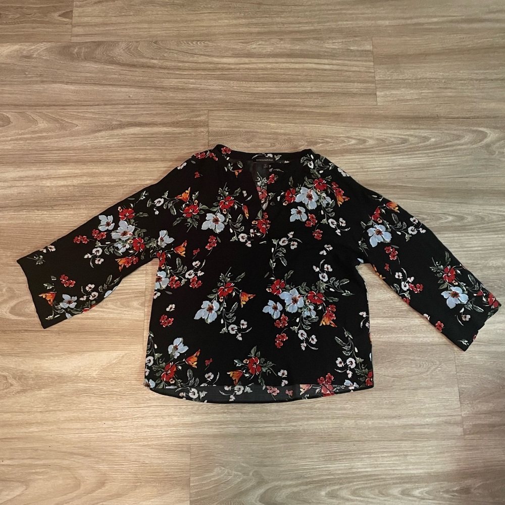 Banana Republic Floral Bell Sleeve Top